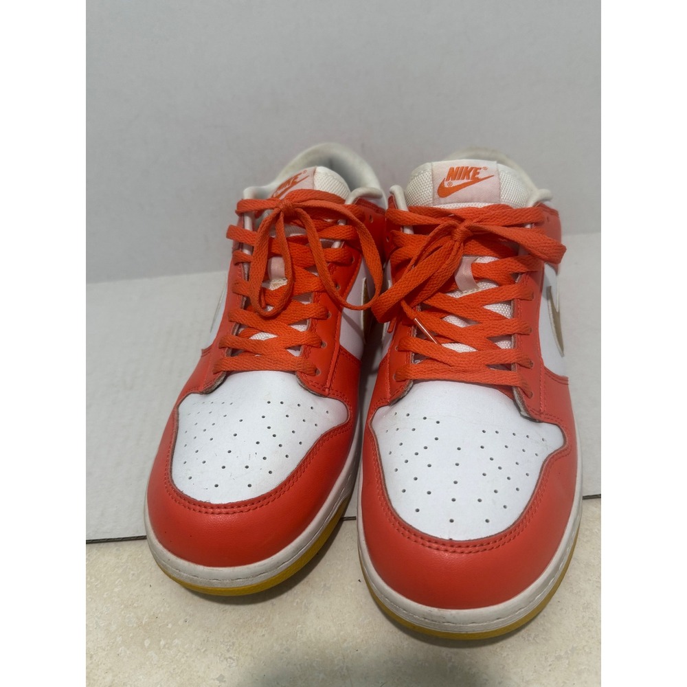 Nike Dunk Low Mens Sneaker 11 Orange Good Syracuse Gold Swoosh DQ4690-800 - Picture 3 of 8